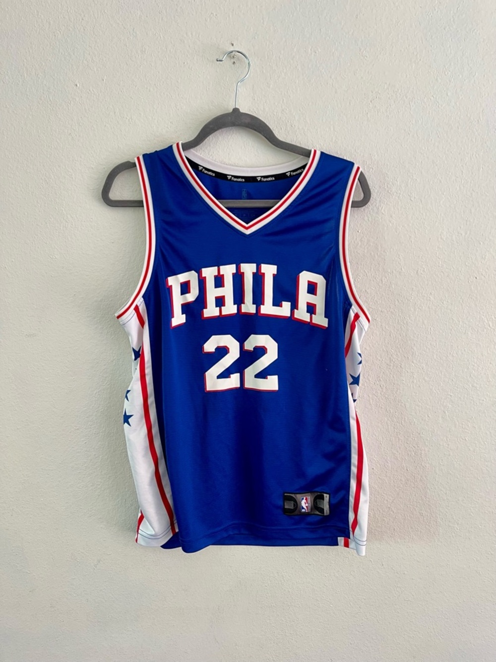 Fanatics Philadelphia Thybulle Blue NBA Replica Jersey with Red & White Trim S